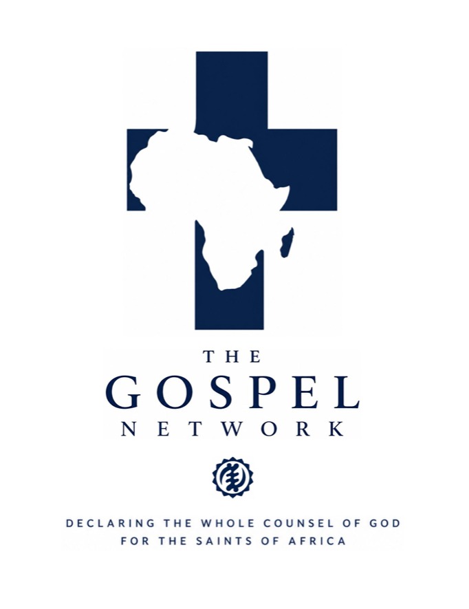 The Gospel Network full logo: the cross and Africa mark, wordmark, Gye Nyame symbol, and mission statement
